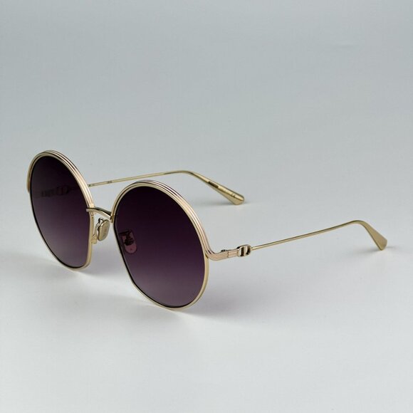 Dior EVERDIOR R1U B0D1 BRAND NEW Sunglasses Gold Gradient Bordeaux Unisex Metal - Picture 7 of 13